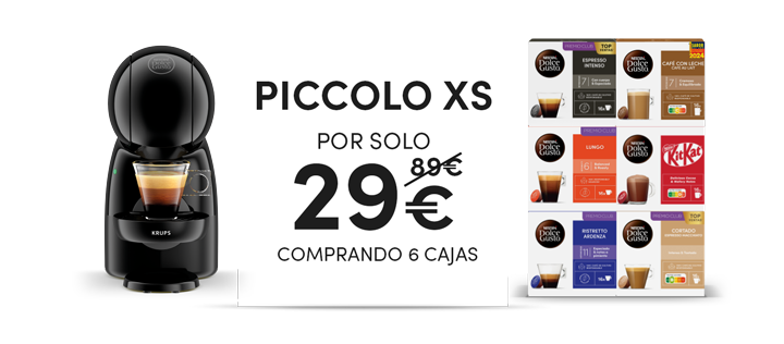 Compra tus 6 cajas favoritas y consigue la máquina PICCOLO XS por solo 29€ header image