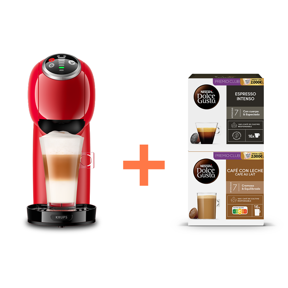 COMBO GENIO S PLUS + CAFÉ CON LECHE + ESPRESSO INTENSO 89€