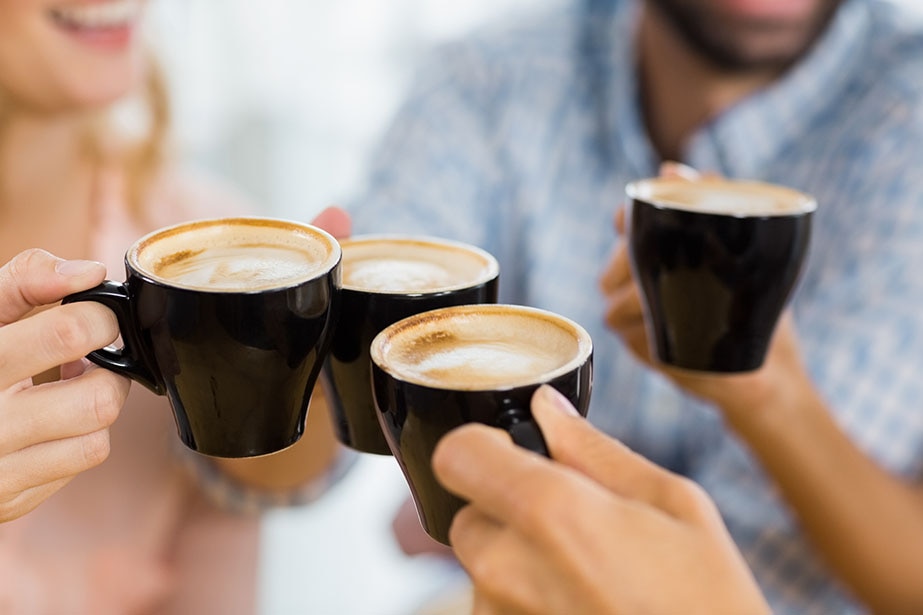 cappuccino con amigos