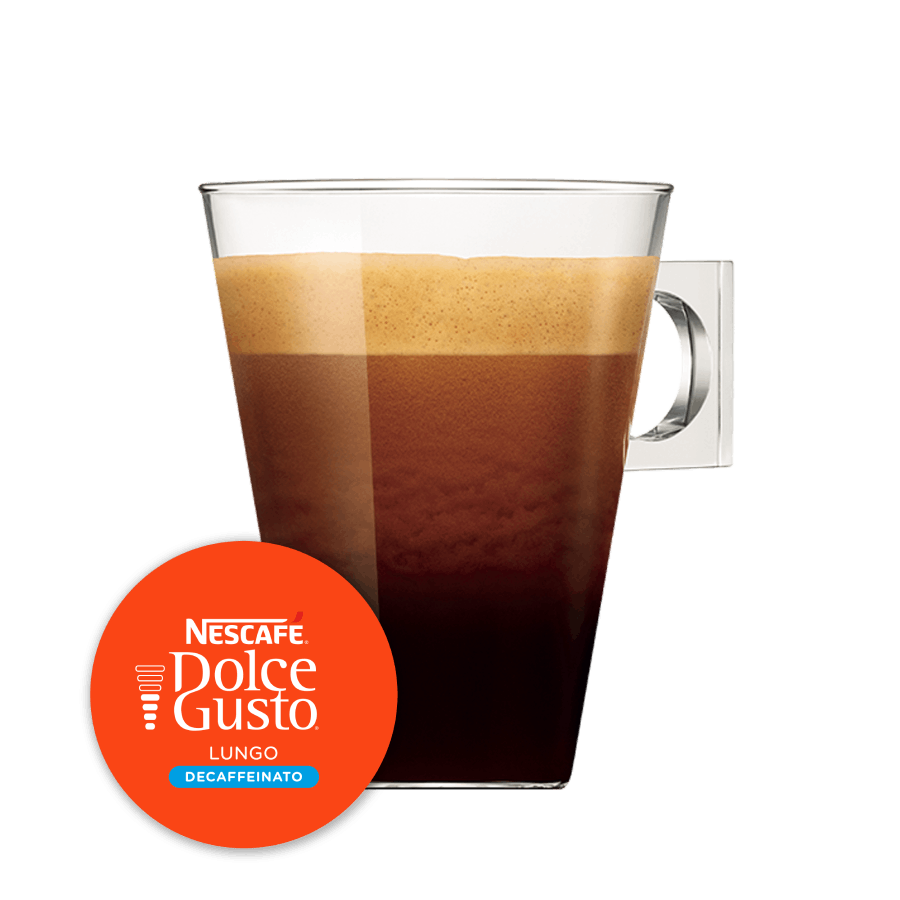 Cápsula con taza de Lungo Descafeinado 16 Cápsulas de NESCAFÉ Dolce Gusto