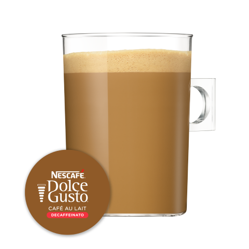 Cápsula con taza de Café Con Leche Descafeinado 16 Cápsulas de NESCAFÉ Dolce Gusto