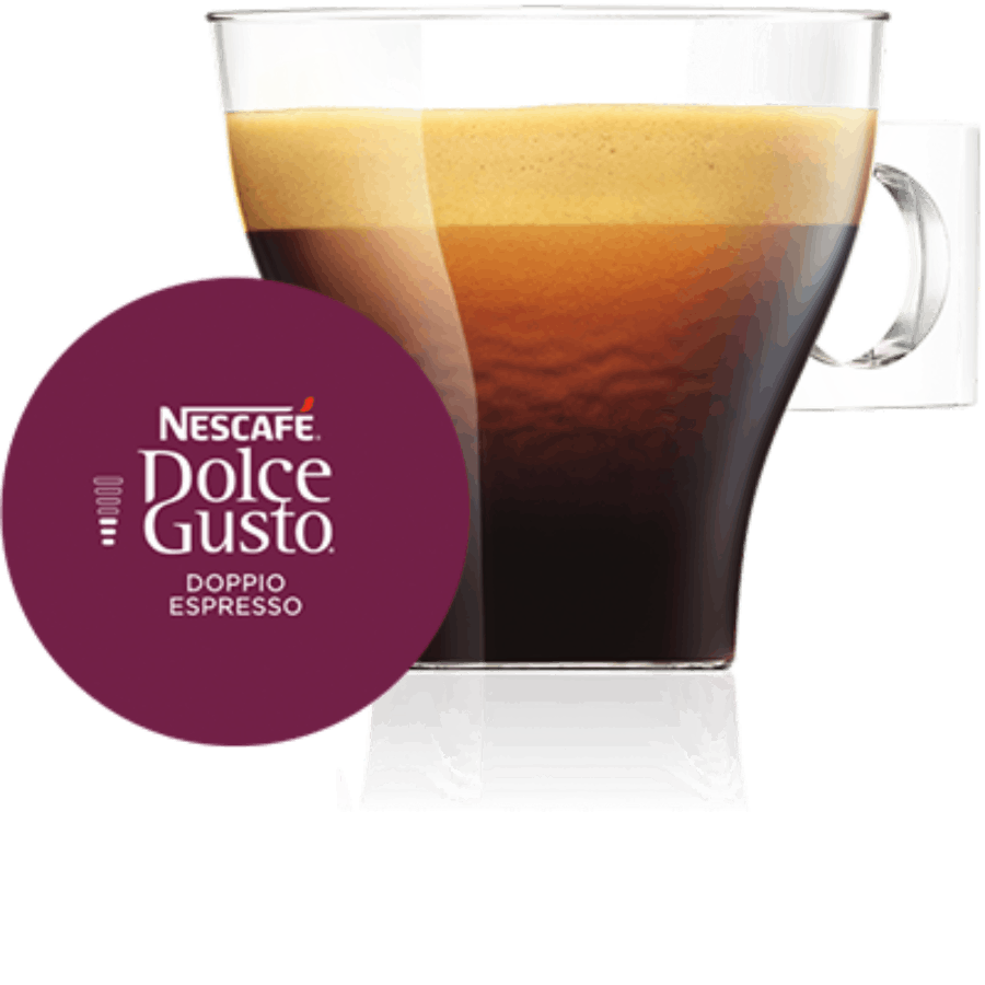 Cápsula con taza de Doppio Espresso 16 Cápsulas de NESCAFÉ Dolce Gusto