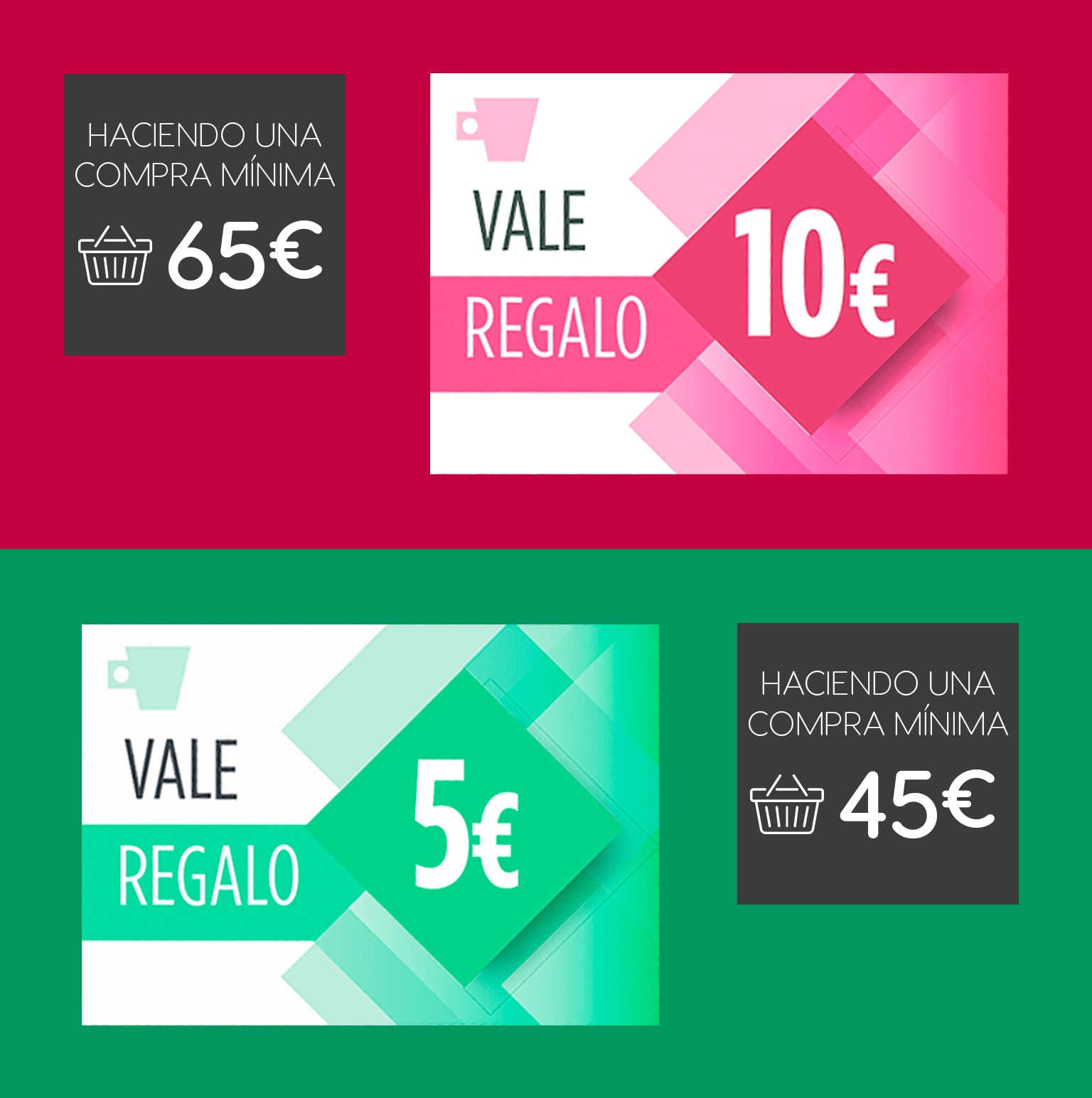 Vale regalo 5€ y 10€